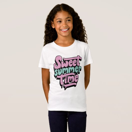 Retro Sweet Summer Time T-shirt (Voorkant volledig)