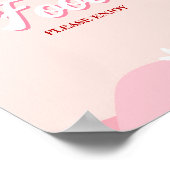 Retro Sweetheart Baby shower Voedsel Poster (Hoek)