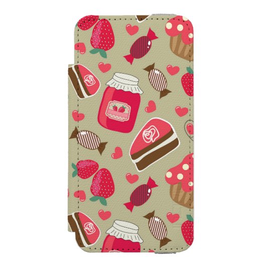 Retro Sweets Incipio iPhone Portemonnee Hoesje (Voorkant Agenda)