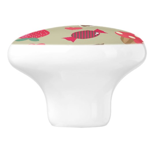 Retro Sweets Keramische Knop (Zijkant)