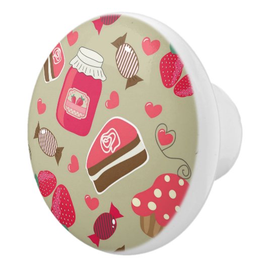 Retro Sweets Keramische Knop (Rechts)