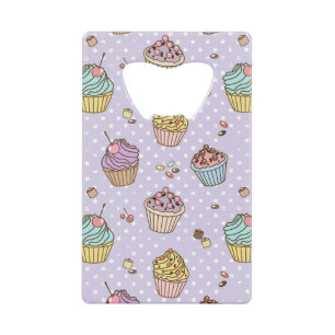Retro Sweets Pattern Creditkaart Flessenopener