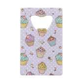 Retro Sweets Pattern Creditkaart Flessenopener (Achterkant)