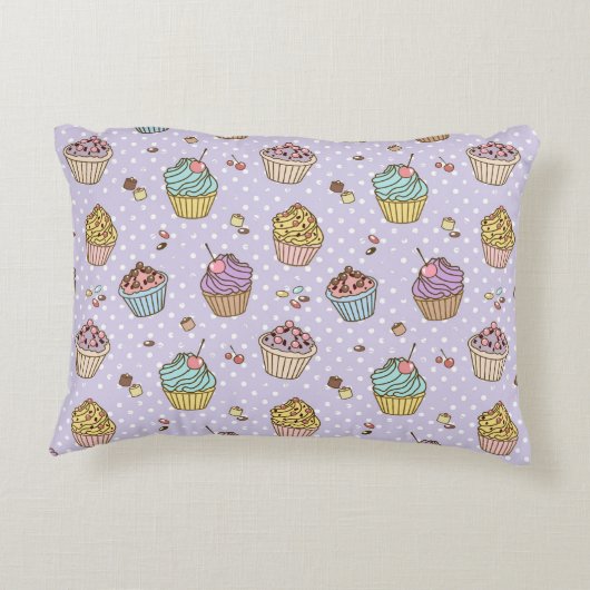 Retro Sweets Pattern Decoratief Kussen (Achterkant)
