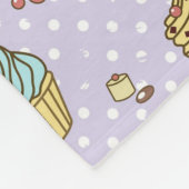 Retro Sweets Pattern Fleece Deken (Hoek)