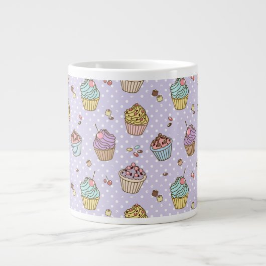 Retro Sweets Pattern Grote Koffiekop (Voorkant)