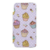 Retro Sweets Pattern Incipio iPhone Portemonnee Hoesje (Voorkant Agenda)