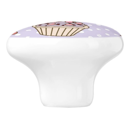 Retro Sweets Pattern Keramische Knop (Zijkant)