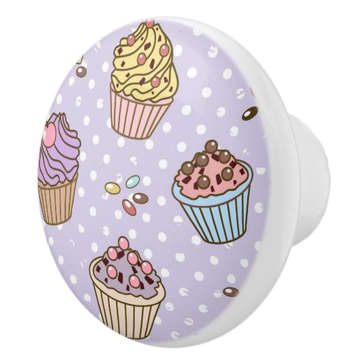 Retro Sweets Pattern Keramische Knop (Rechts)