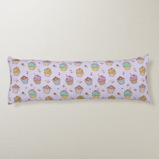 Retro Sweets Pattern Lichaamskussen (Achterkant)
