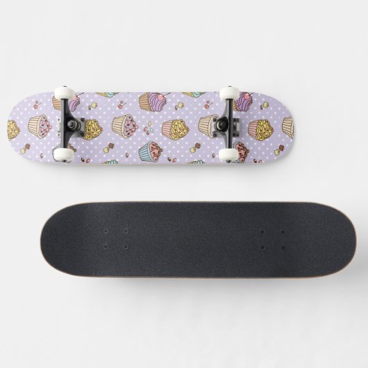 Retro Sweets Pattern Persoonlijk Skateboard (Horizontaal)