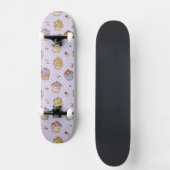 Retro Sweets Pattern Persoonlijk Skateboard (Voorkant)
