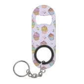 Retro Sweets Pattern Sleutelhanger Flessenopener (Voorkant)