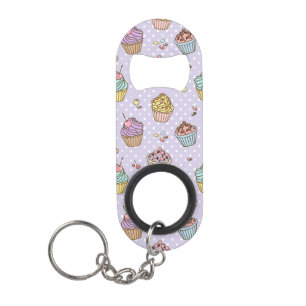 Retro Sweets Pattern Sleutelhanger Flessenopener