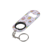 Retro Sweets Pattern Sleutelhanger Flessenopener (Achterkant Gekanteld)