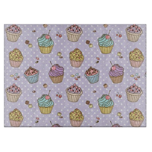 Retro Sweets Pattern Snijplank (Voorkant)