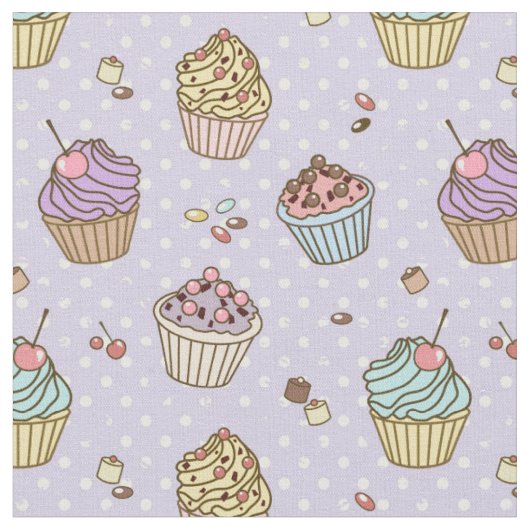 Retro Sweets Pattern Stof (Close Up)