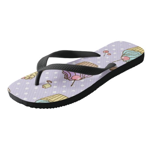Retro Sweets Pattern Teenslippers (Schuin)