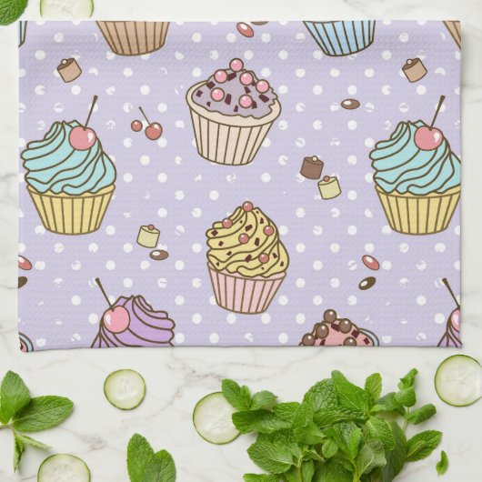 Retro Sweets Pattern Theedoek (Gevouwen)
