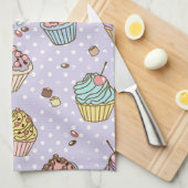 Retro Sweets Pattern Theedoek (Quarter Fold)