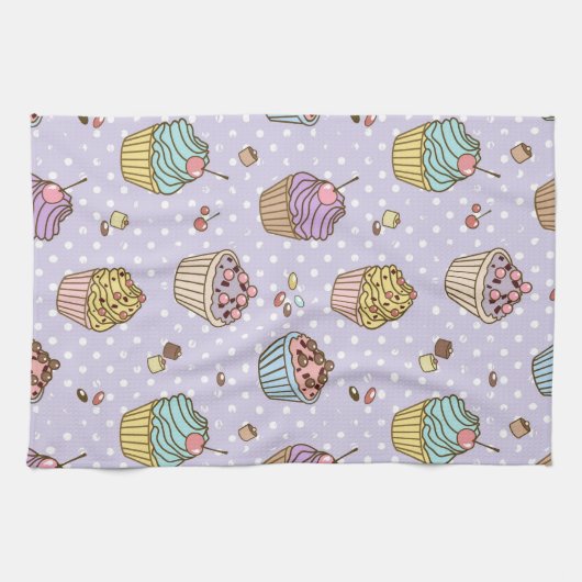 Retro Sweets Pattern Theedoek (Horizontaal)