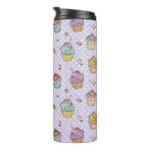 Retro Sweets Pattern Thermosbeker (Geroteerd rechts)