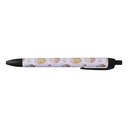 Retro Sweets Pattern Zwarte Inkt Pen (Bodem)