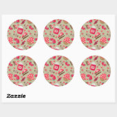 Retro Sweets Ronde Sticker (Vel)