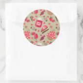 Retro Sweets Ronde Sticker (Tas)