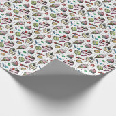 Retro Sweets- White Cadeaupapier (Hoek)