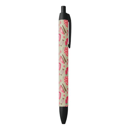 Retro Sweets Zwarte Inkt Pen (Achterkant (Verticaal))