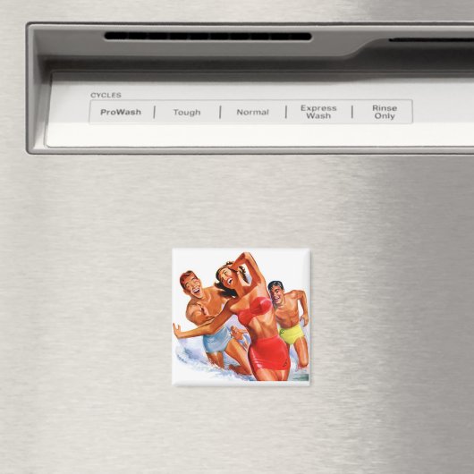 Retro Swimsuit Advertentie Magneet (Insitu (Vaatwasser))