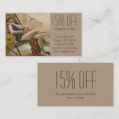 retro swimsuit mode schoonheid looning salon visitekaartje (Voorkant / Achterkant)