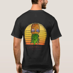 Retro Swinger ondersteboven ananas Sunset Horizon T-shirt