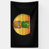 Retro Swinger Upside Down Pineapple Sunset Horizon Spandoek (Verticaal)