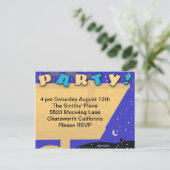 Retro Swinging Sixties Jet Set Party Kaart (Staand voorkant)