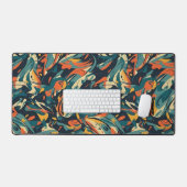 Retro Swirl Abstract Collage Desk Mat (Keyboard & Muis)