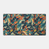 Retro Swirl Abstract Collage Desk Mat (Voorkant)