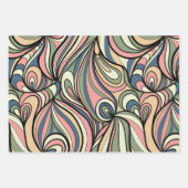 Retro Swirl Abstract Inpakpapier Vel (Voorkant 3)