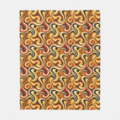 Retro Swirl Abstract Pattern-Bold Kleuren Fleece Deken (Voorkant)