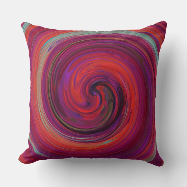 Retro Swirl Abstracte Art. 8 Kussen (Voorkant)