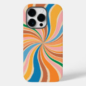 Retro Swirl Abstracte Kunst iPhone / iPad case (Achterkant)