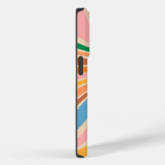 Retro Swirl Abstracte Kunst iPhone / iPad case (Achterkant / Rechts)