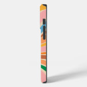 Retro Swirl Abstracte Kunst iPhone / iPad case (Achterkant / Links)