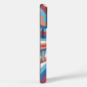 Retro Swirl Abstracte Kunst iPhone / iPad case (Achterkant / Rechts)