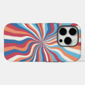 Retro Swirl Abstracte Kunst iPhone / iPad case (Achterkant (horizontaal))