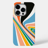 Retro Swirl Abstracte Kunst iPhone / iPad case (Achterkant)