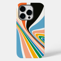 Retro Swirl Abstracte Kunst iPhone / iPad case