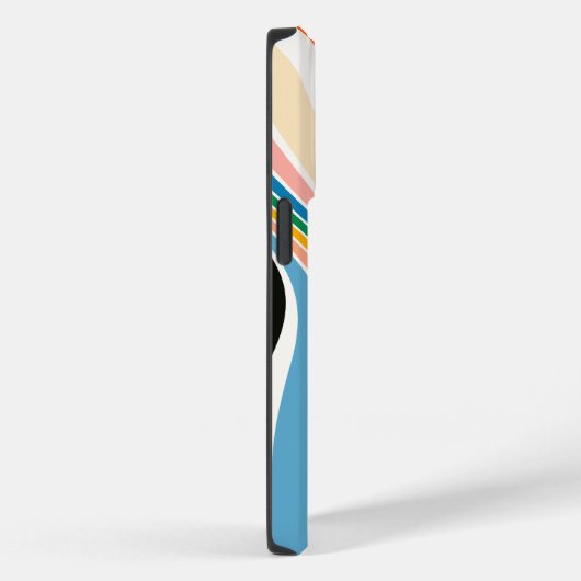 Retro Swirl Abstracte Kunst iPhone / iPad case (Achterkant / Rechts)