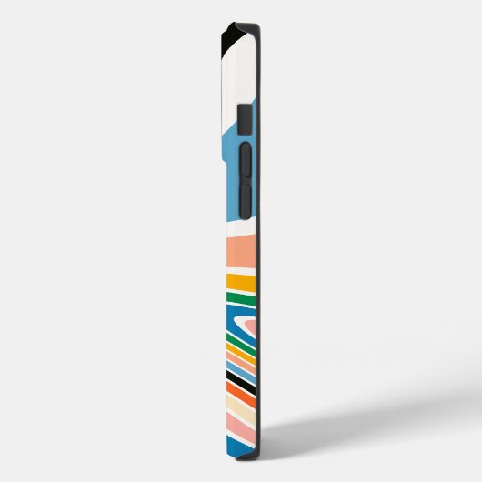 Retro Swirl Abstracte Kunst iPhone / iPad case (Achterkant / Links)